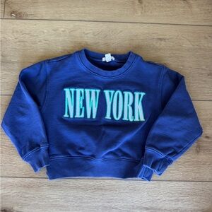 Crewcuts Blue Sweatshirt with New York Text
